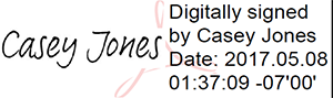 Example of digital signature Example of digital signature