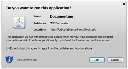 Do you want to run this application?